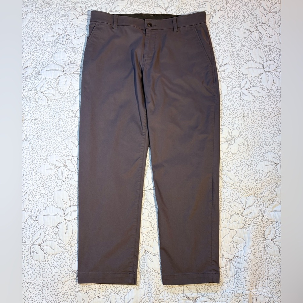 NIKE Dri- Fit Flat Front Classic Pants in Gray Mens Size 34x30💚 - Picture 13 of 13